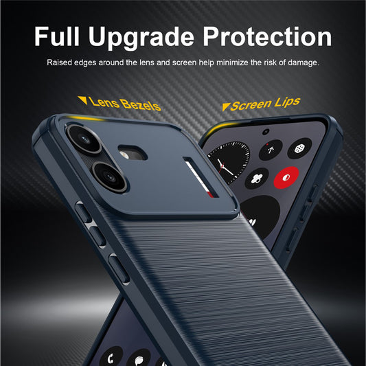 Ovitek za Nothing Phone (4b), Techsuit, Karbon, Modra