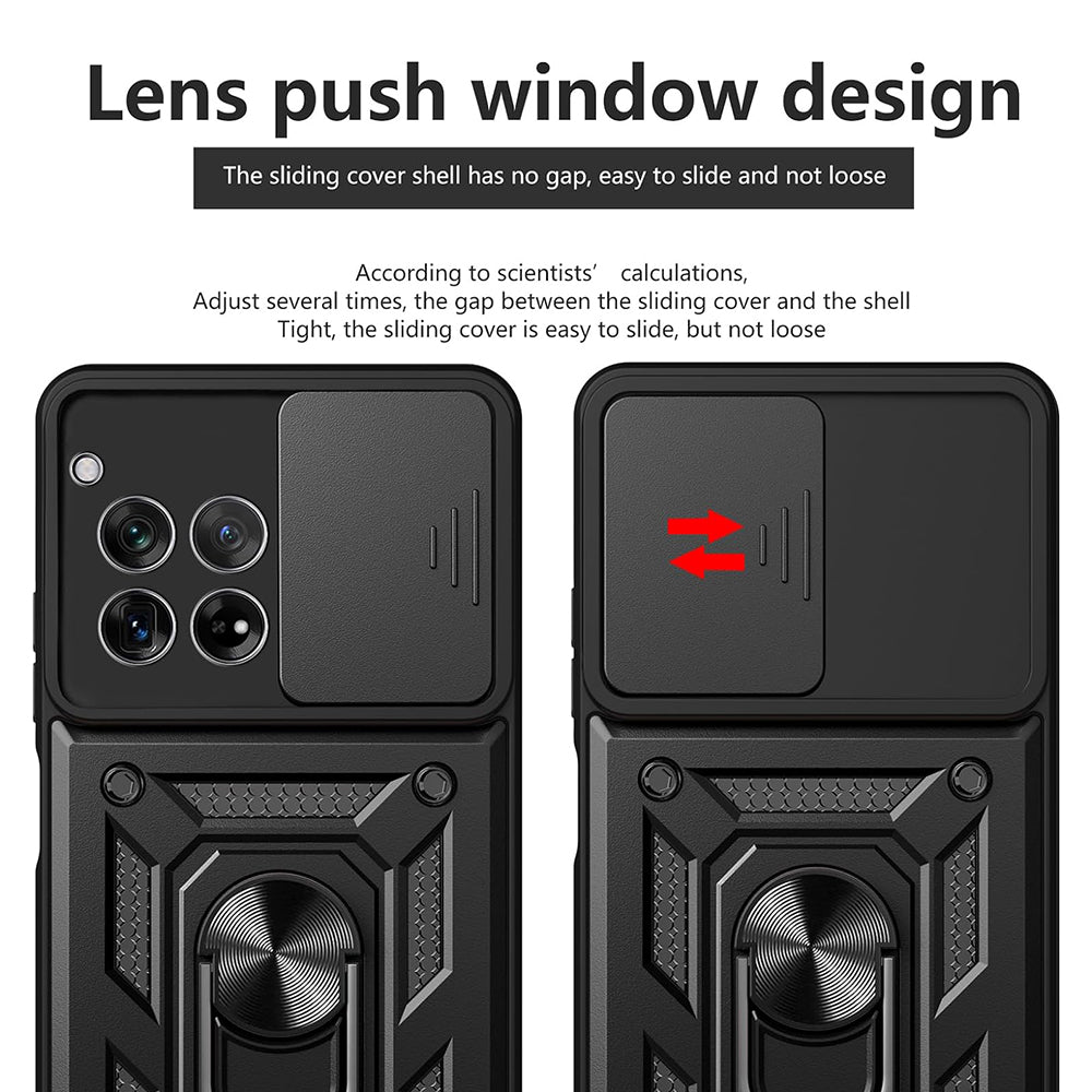 Case for OnePlus 12R, Techsuit, CamShield, Black