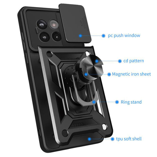 Ovitek za OnePlus 13R, Techsuit, CamShield, Črn