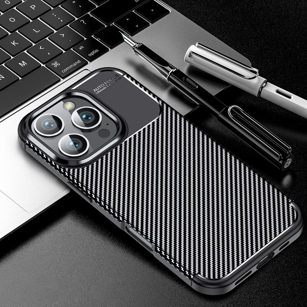 Ovitek za OnePlus 13R, Techsuit, CarbonFiber, Črn