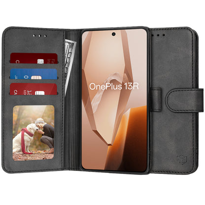 Ovitek za OnePlus 13R, Techsuit, Diary Book, Črn