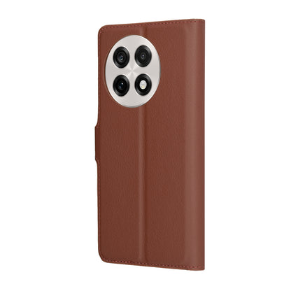 Ovitek za OnePlus 13R, Techsuit, usnjeni folio, rjav