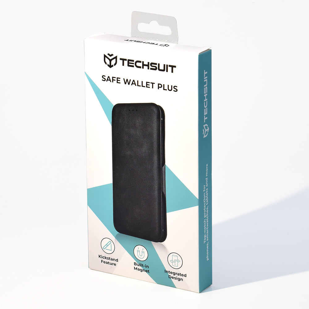 Ovitek za OnePlus 13R, Techsuit, Safe Wallet Plus, Črn