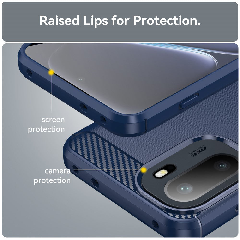 Ovitek za OnePlus 15R, Techsuit, Carbon, Modra