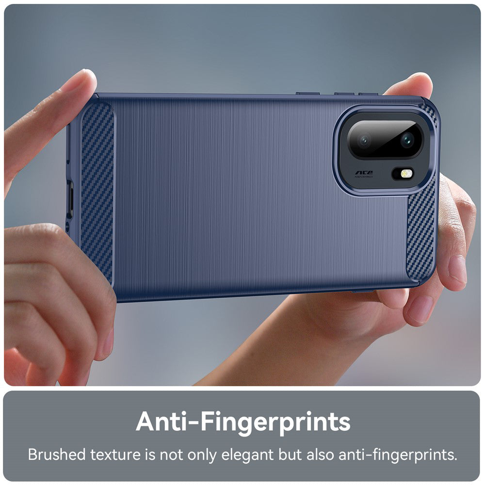 Ovitek za OnePlus 15R, Techsuit, Carbon, Modra