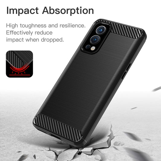 Ovitek za OnePlus Nord 2 5G, Techsuit, Karbon, Črn