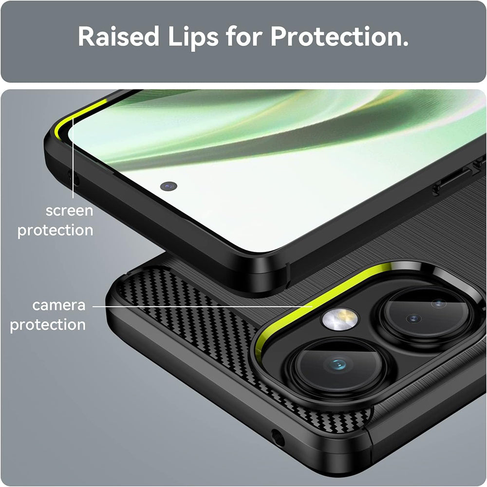 Ovitek za OnePlus Nord CE 3 Lite, Techsuit, Karbon, Črn