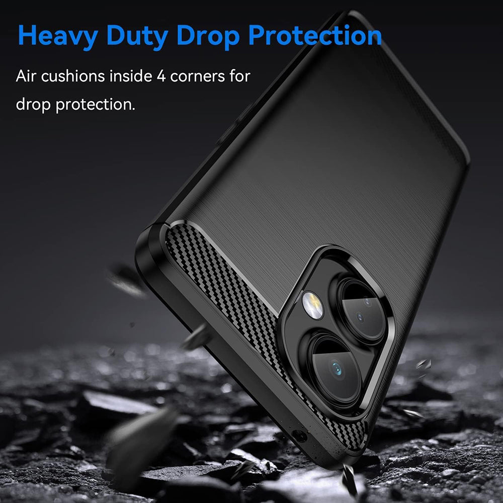 Ovitek za OnePlus Nord CE 3 Lite, Techsuit, Karbon, Črn