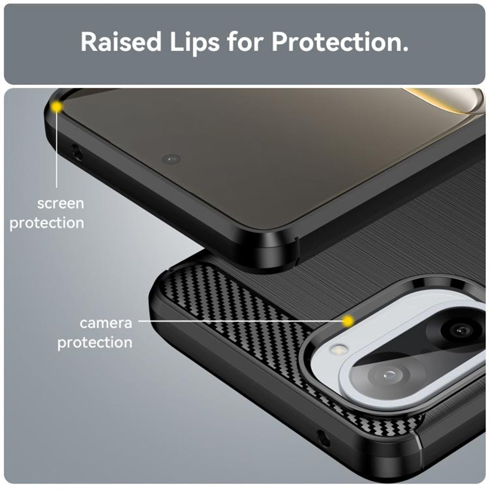 Ovitek za OnePlus Nord CE5, Techsuit, ogljik, črn