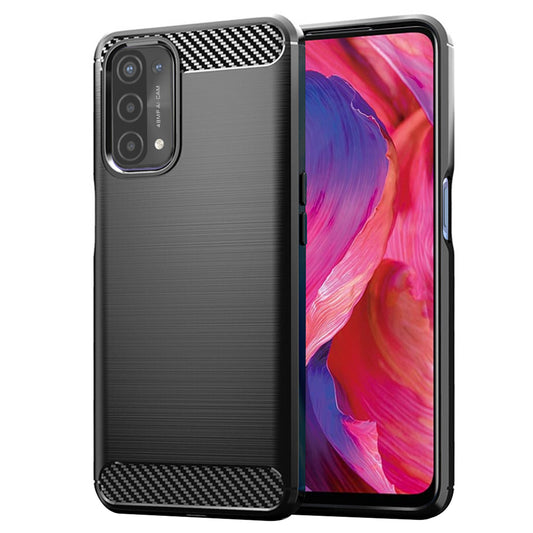 Ovitek za OnePlus Nord N200 5G / Oppo A74 5G / A54 5G, Techsuit, Karbon, Črn