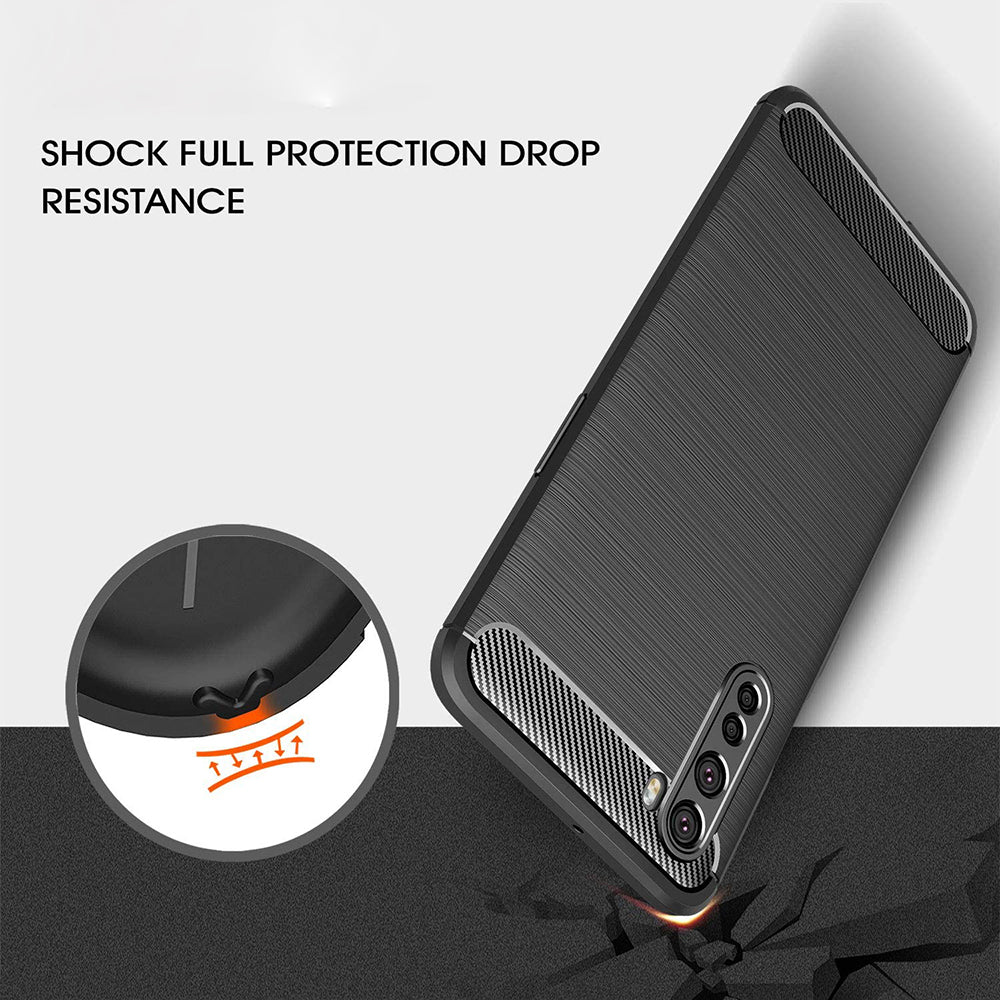 Ovitek za OnePlus Nord, Techsuit, ogljik, črn