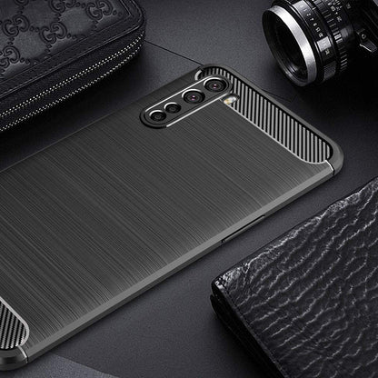Ovitek za OnePlus Nord, Techsuit, ogljik, črn