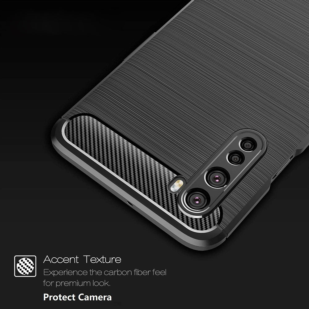 Ovitek za OnePlus Nord, Techsuit, ogljik, črn