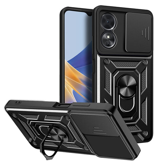 Ovitek za Oppo A17, Techsuit, CamShield, Črn