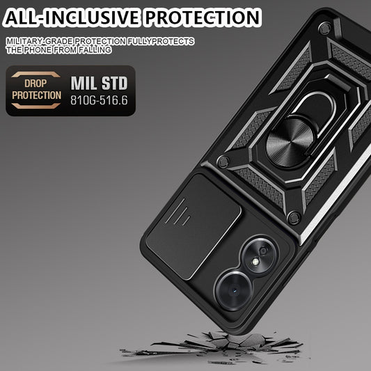 Ovitek za Oppo A17, Techsuit, CamShield, Črn