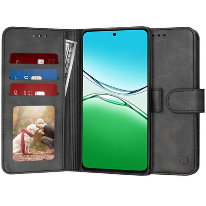 Ovitek za Oppo A5 4G, Techsuit, Diary Book, Črn