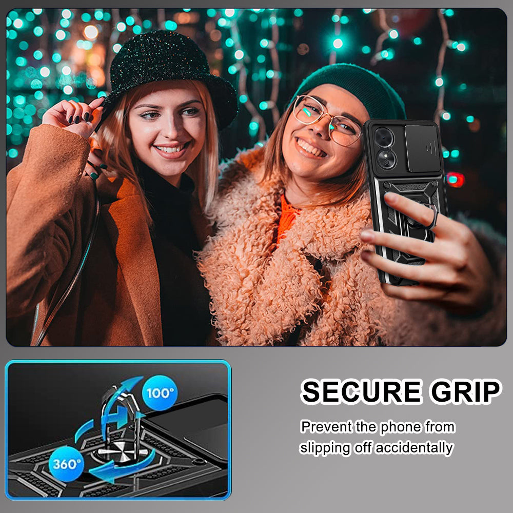 Ovitek za Oppo A58 5G / A78 5G, Techsuit, CamShield, Črn