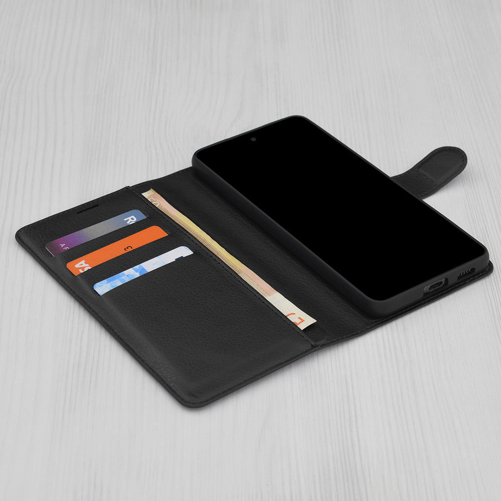 Ovitek za Oppo A6 4G, Techsuit, Leather Folio, črn