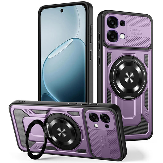 Ovitek za Oppo A6 Pro 5G / A6 Pro 4G, Techsuit, RuggedCam, Vijoličen