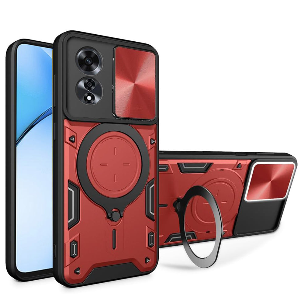 Ovitek za Oppo A60, Techsuit, CamGuard Pro, Rdeč