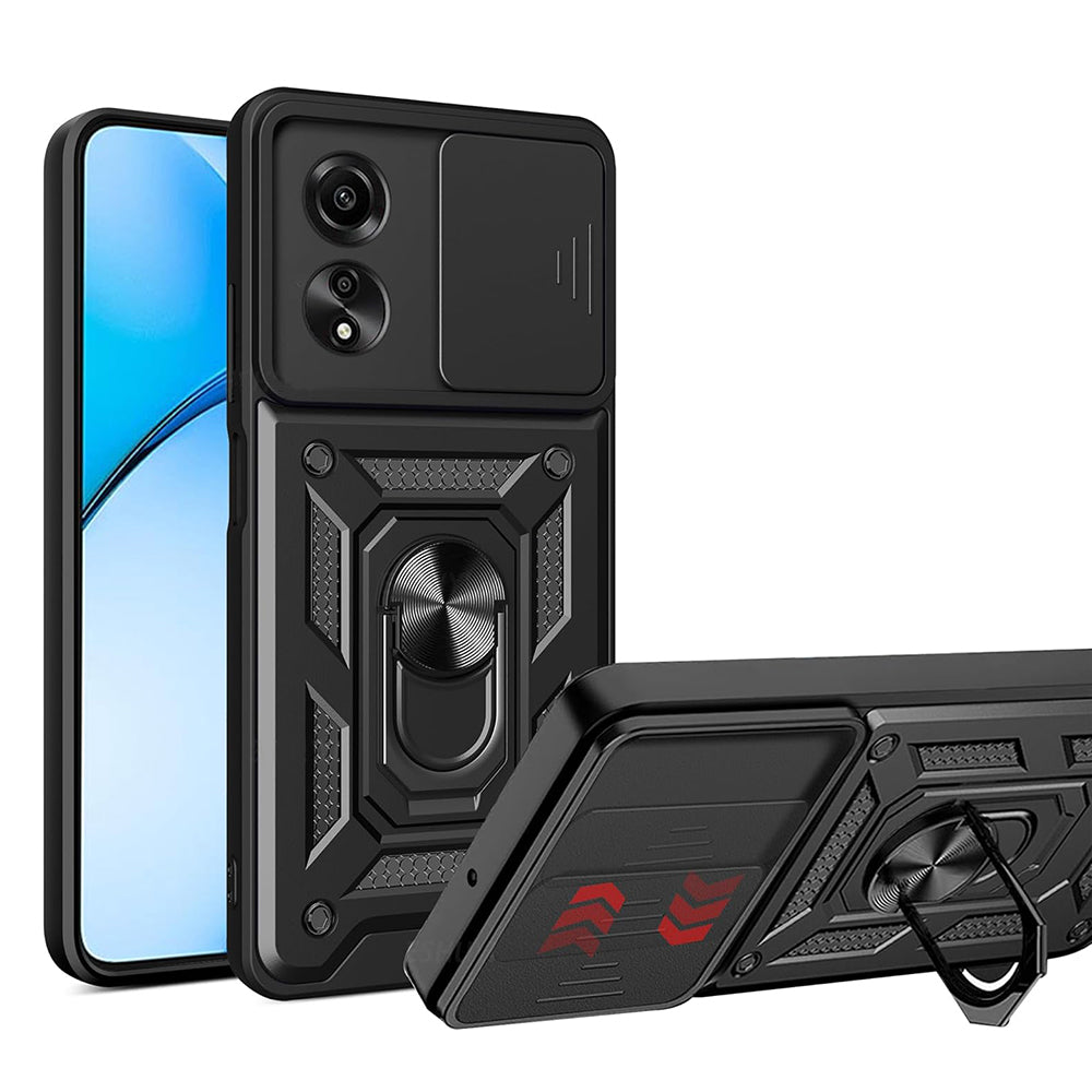 Ovitek za Oppo A60, Techsuit, CamShield, Črn