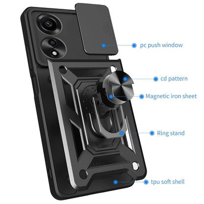 Ovitek za Oppo A60, Techsuit, CamShield, Črn