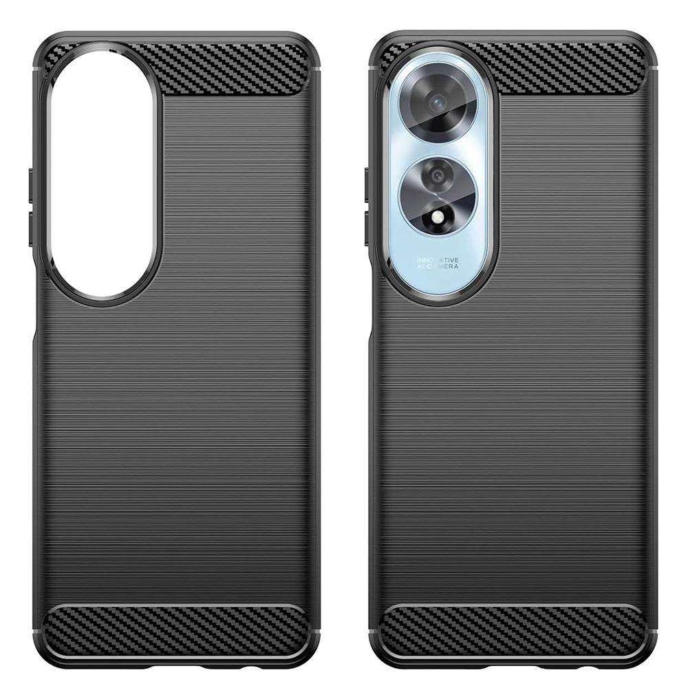 Ovitek za Oppo A60, Techsuit, Karbon, Črn
