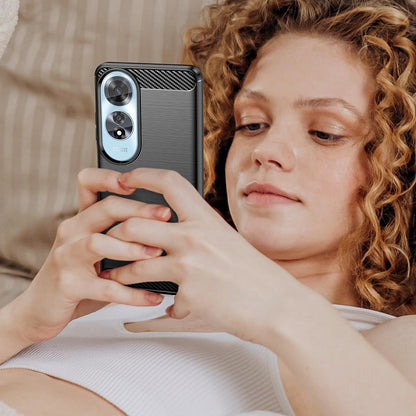 Ovitek za Oppo A60, Techsuit, Karbon, Črn