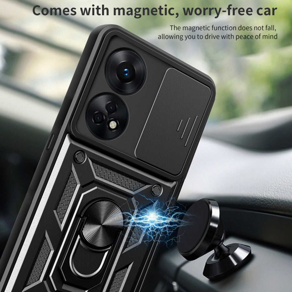 Ovitek za Oppo A78 4G, Techsuit, CamShield, Zelen