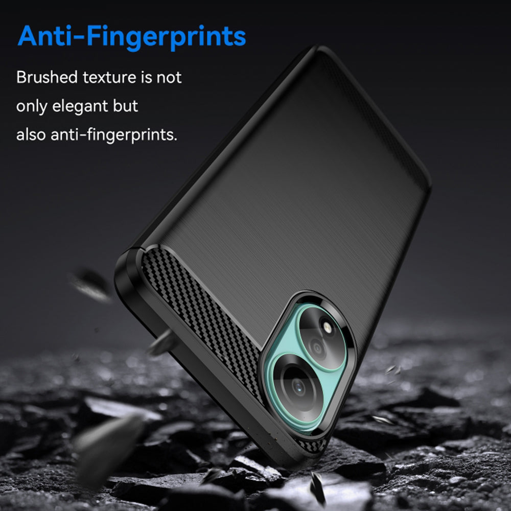Ovitek za Oppo A78 4G, Techsuit, Karbon, Črn
