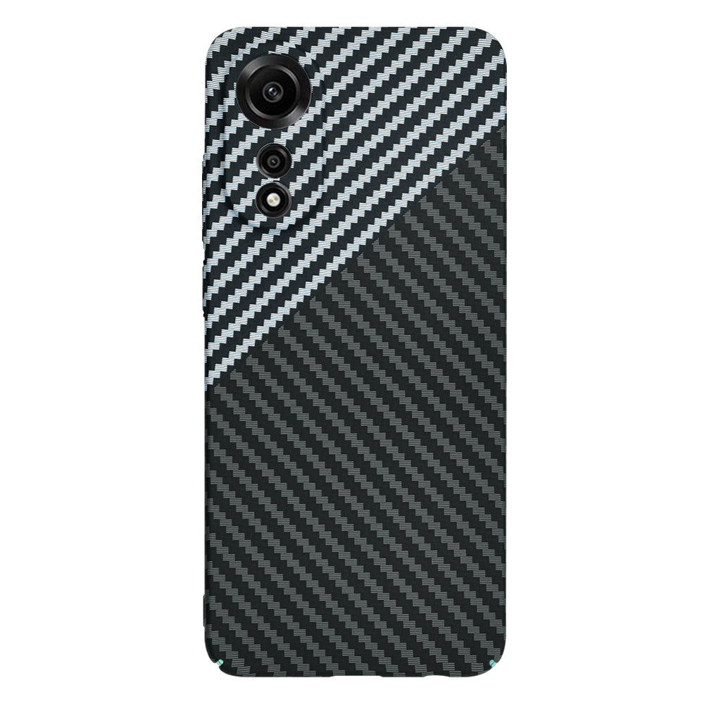 Case for Oppo A78 4G, Techsuit, Carbonite FiberShell, Black Gray