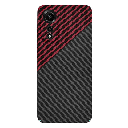Case for Oppo A78 4G, Techsuit, Carbonite FiberShell, Black Red