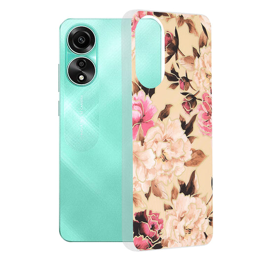 Ovitek za Oppo A78 4G, Techsuit, Marmor, Bež