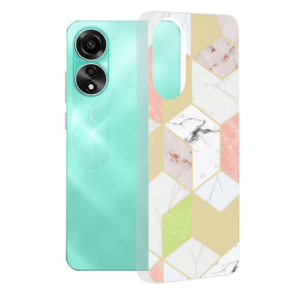 Ovitek za Oppo A78 4G, Techsuit, Marble, vijoličen