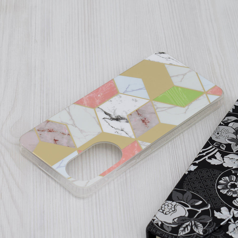 Ovitek za Oppo A78 4G, Techsuit, Marble, vijoličen
