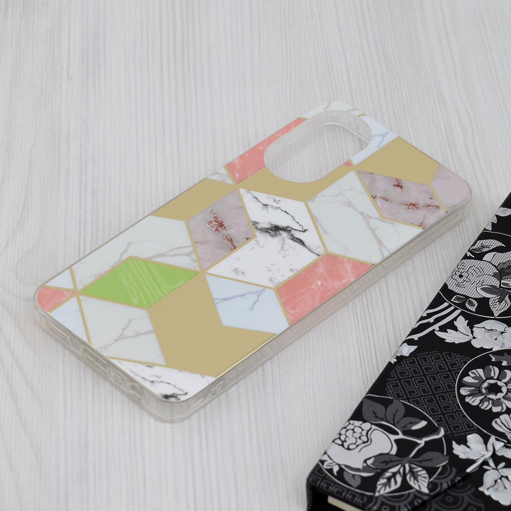 Ovitek za Oppo A78 4G, Techsuit, Marble, vijoličen