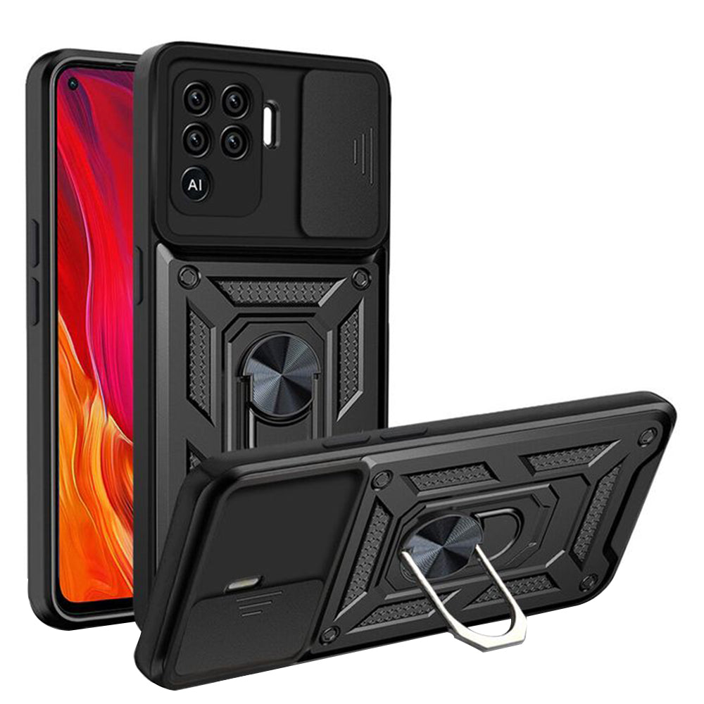 Ovitek za Oppo A94 / Reno5 Lite, Techsuit, CamShield, Črn