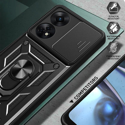 Ovitek za Oppo A98, Techsuit, CamShield, črn
