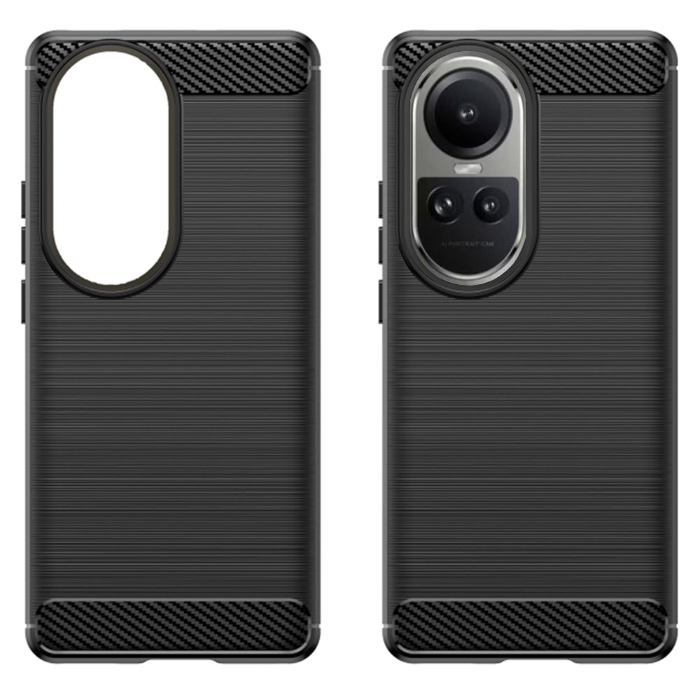 Ovitek za Oppo Reno10 / Reno10 Pro, Techsuit, Karbon, Črn