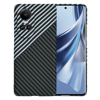 Ovitek za Oppo Reno10 / Reno10 Pro, Techsuit, Carbonite FiberShell, Črno Siva