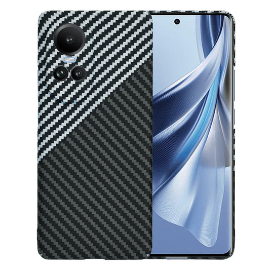 Ovitek za Oppo Reno10 / Reno10 Pro, Techsuit, Carbonite FiberShell, Črno Siva