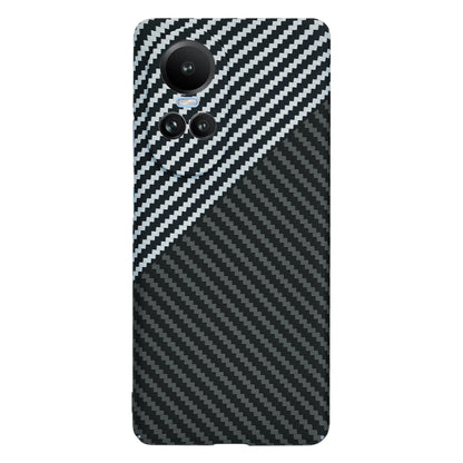 Ovitek za Oppo Reno10 / Reno10 Pro, Techsuit, Carbonite FiberShell, Črno Siva