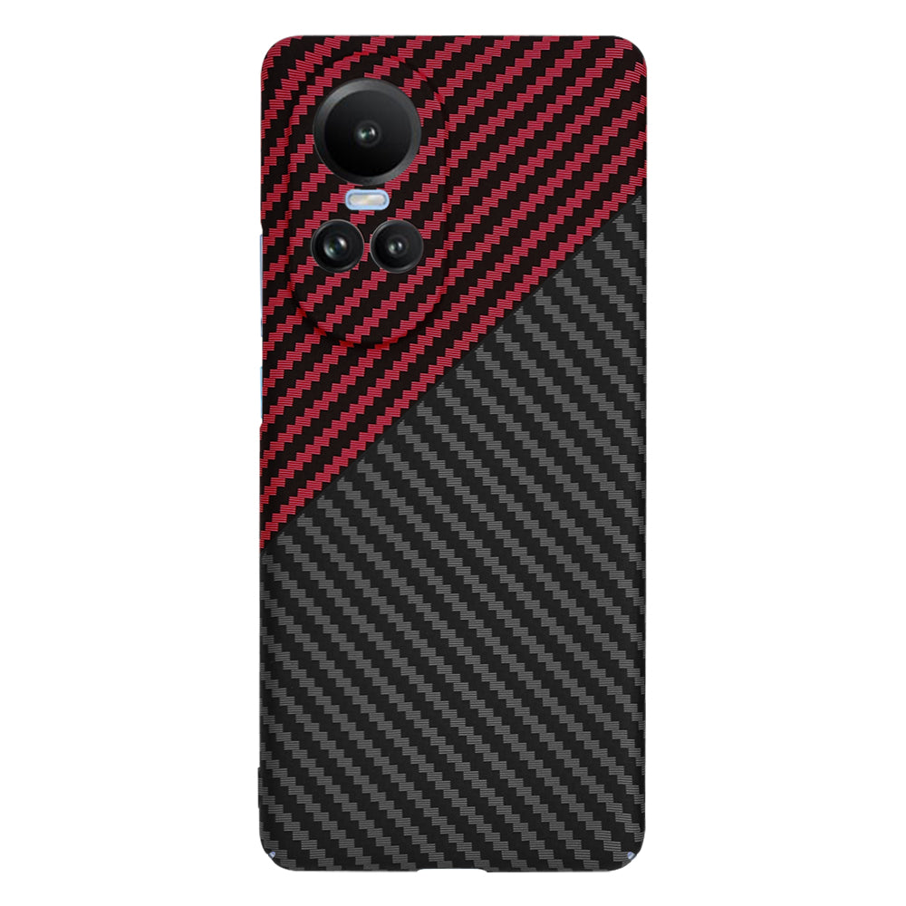 Ovitek za Oppo Reno10 / Reno10 Pro, Techsuit, Carbonite FiberShell, Črno Rdeč