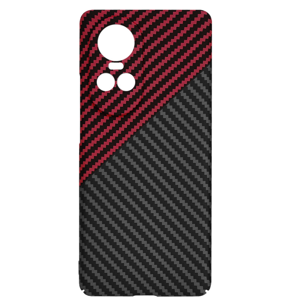 Ovitek za Oppo Reno10 / Reno10 Pro, Techsuit, Carbonite FiberShell, Črno Rdeč