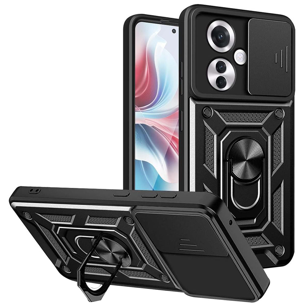 Ovitek za Oppo Reno11 F, Techsuit, CamShield, Črn