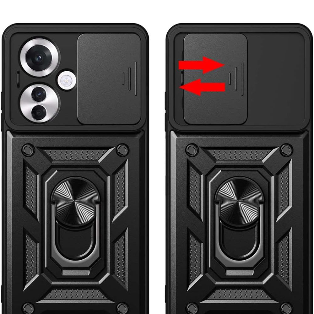 Ovitek za Oppo Reno11 F, Techsuit, CamShield, Črn
