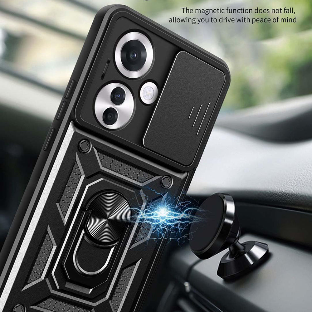 Ovitek za Oppo Reno11 F, Techsuit, CamShield, Črn