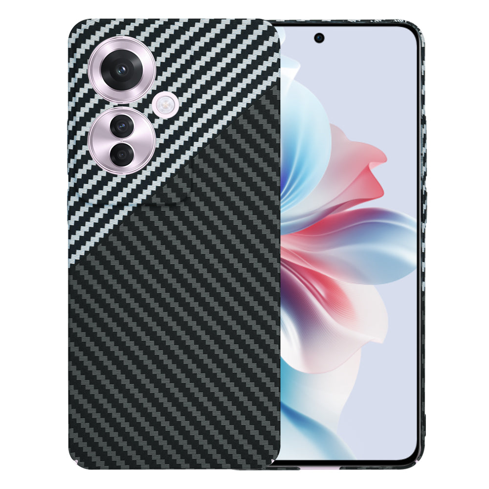 Ovitek za Oppo Reno11 F, Techsuit, Carbonite FiberShell, Črno Siva