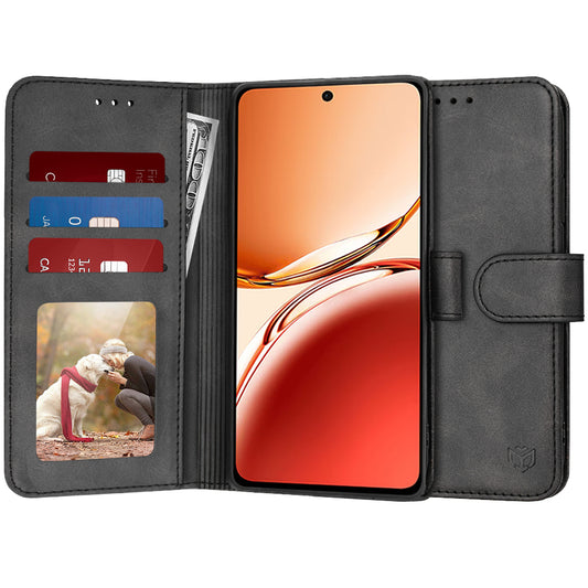 Ovitek za Oppo Reno12 FS 5G / Reno12 FS 4G / Reno12 F 4G / Reno12 F, Techsuit, Diary Book, Črn
