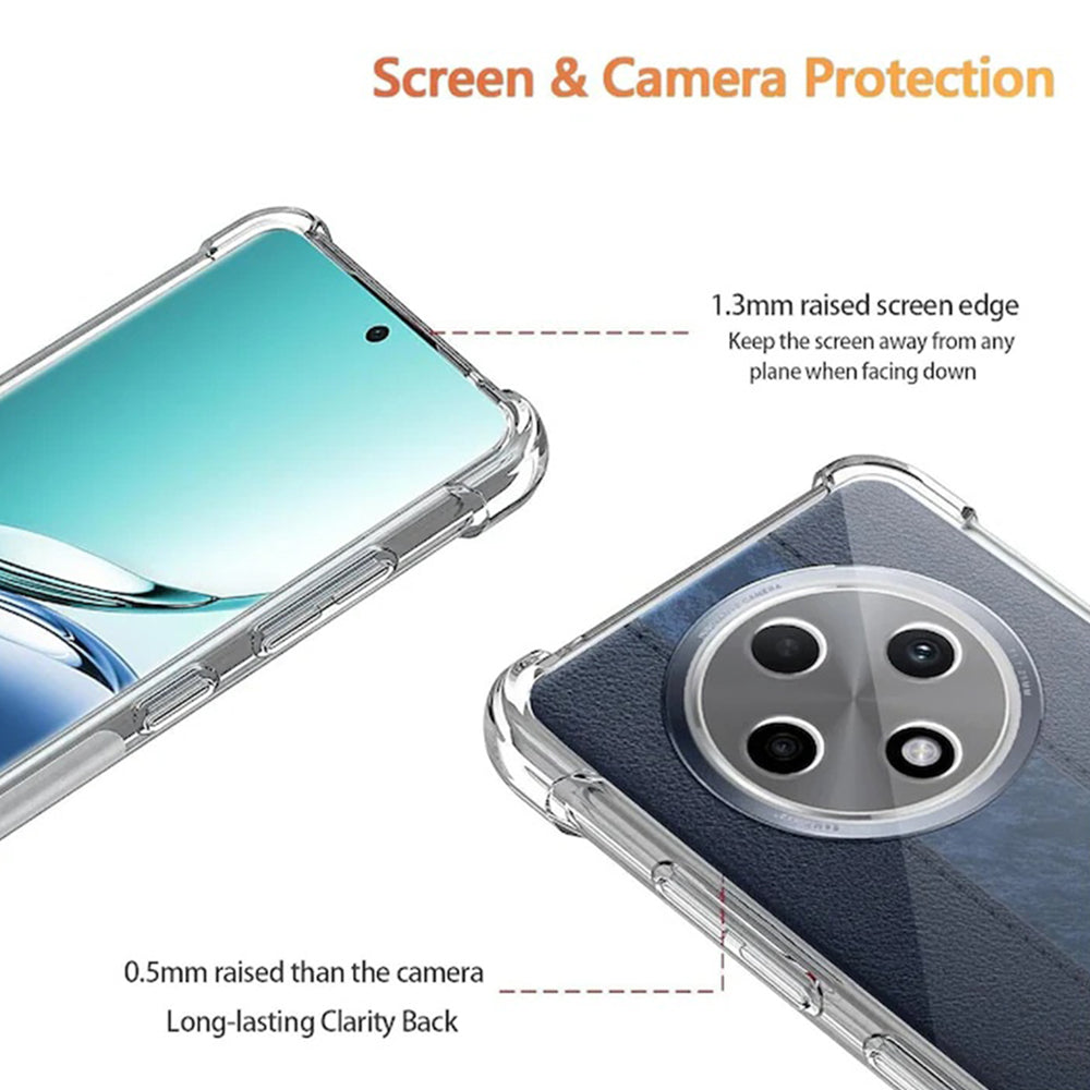Case for Oppo Reno12 FS 5G / Reno12 FS 4G / Reno12 F 4G / Reno12 F, Techsuit, Shockproof Clear, Transparent